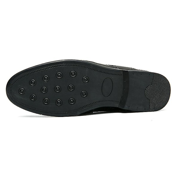 Herre Klassiske Moderne Formelle Oxfords Snøresko Lædersko Casual Sko a7755 Black EU 40