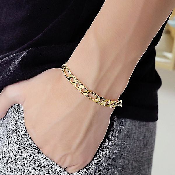 Trendigt armband i 18k guldpläterat för män