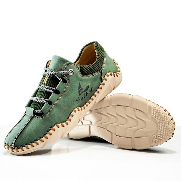 Herrhandsydda casual skor andningsbara mode sneakers 105 Green EU 41