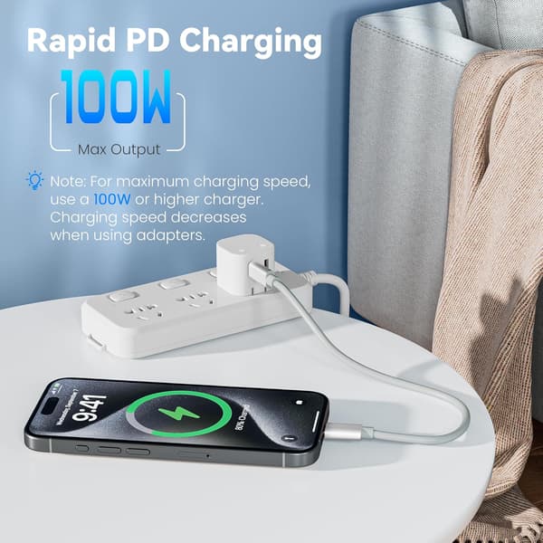 USB-lataussovitinsarja, USB–USBC-sovitin, 0,3 m 100 W:n latauskaapeli, tyyppi C–USB 3.0 OTG iOS Micro, matkakotelo Silber