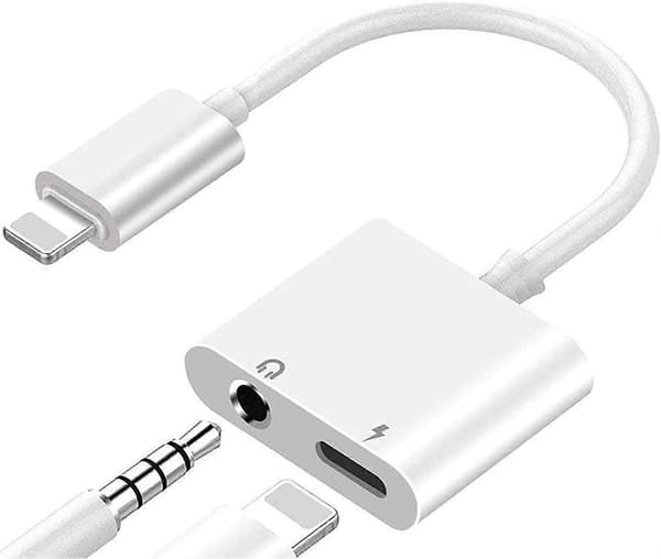 Lightning til 3,5 mm hovedtelefonstikadapter til iPhone, understøtter alle iOS - Hvid