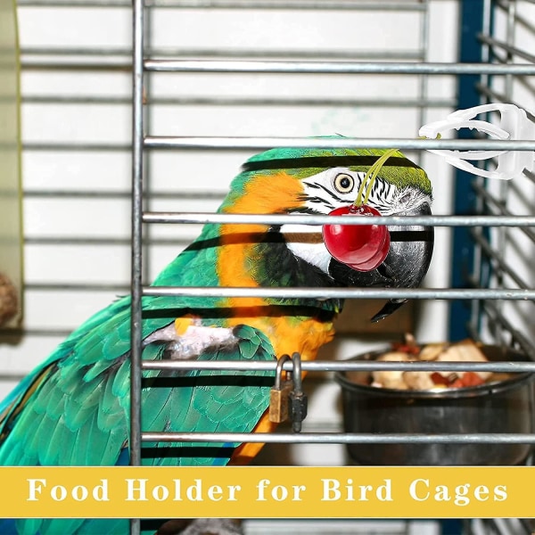 5-pack fågelburklämmor för fågelbur, papegojor, frukt och grönsaker
