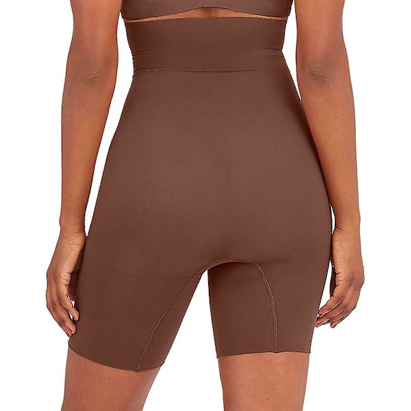 Högmidjade formande shorts, trosor med magkontroll Brown M