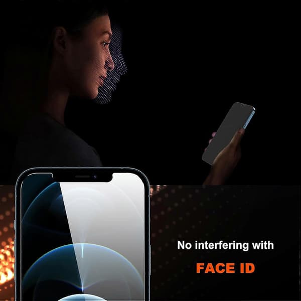 2-pakke til iPhone 12 / iPhone 12 Pro Privacy Screen Protector hærdet glas, Anti Spy Privacy Screen til iPhone 12 / iPhone 12 Pro tilbehør, etui
