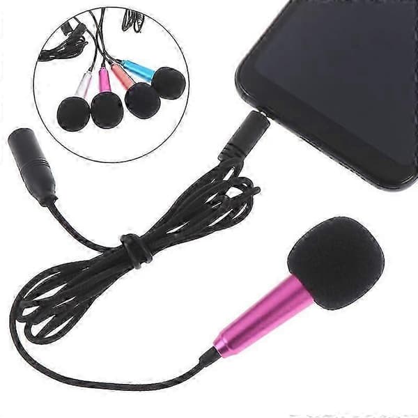 Bærbar Mini 3,5 mm Stereo Mikrofon Audio Mikrofon Til Mobiltelefon Tilbehør Black Black