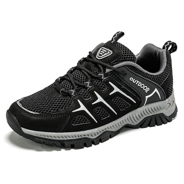 Vandringsskor för män och kvinnor, låga sneakers för utomhusvandring, trekking och promenader 3Ds2101 Black EU 44