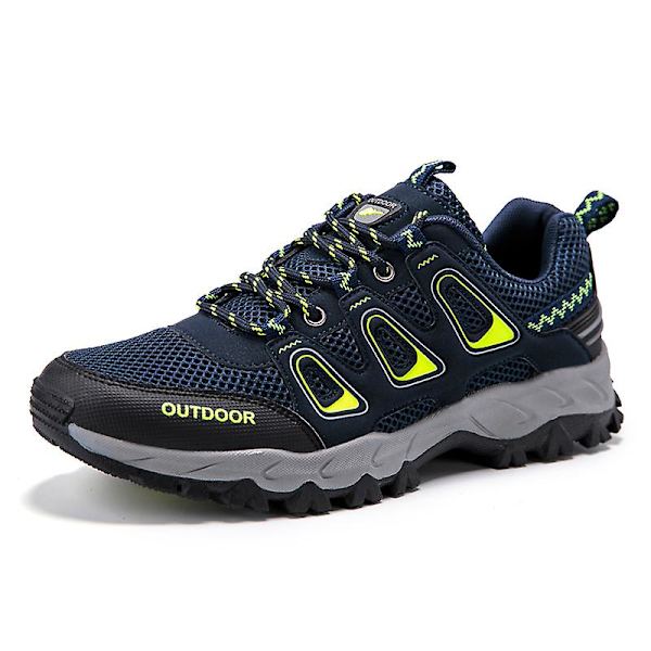 Herre Vandresko Lav Top Sneakers Til Udendørs Trailing Trekking Vandring 3Ds1981 Blue EU 44