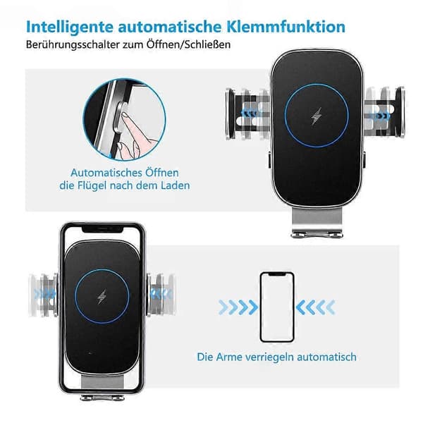 Magnetisk trådløs mobiltelefonholder billader