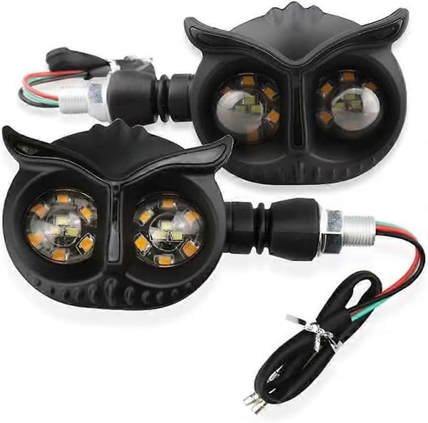 2 STK Ugleformede LED Motorcykel Blinklys, Modificeret Køling, 12V Vandtæt