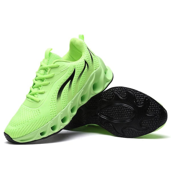 Herresko Flygende Vevde Fritidssko Pustende Joggesko Sportssko 8818 Green EU 44
