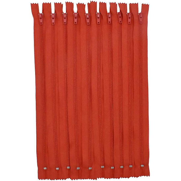 60 stk. 30 cm Nylon Spiralglidelåser Syglidelåser For Skredder Søm Håndverk (rød)