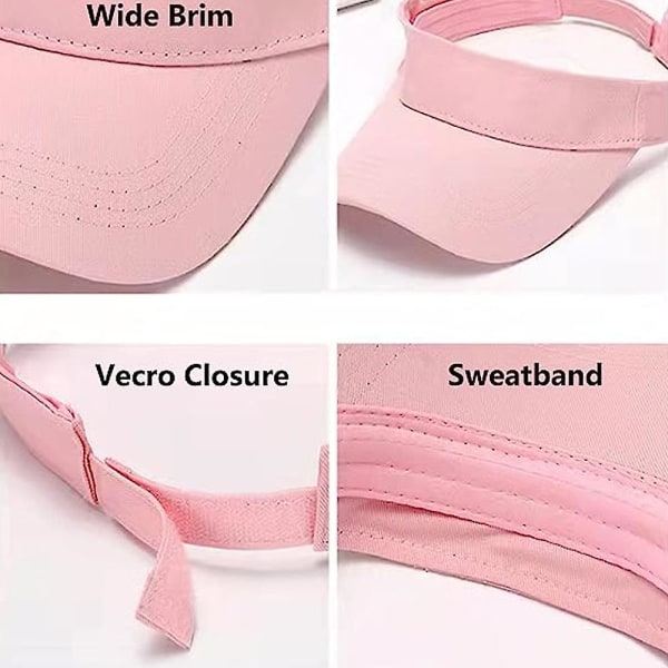 Lasten aurinkolipat säädettävä lippalakki - Unisex lapsille urheiluhatut UV-suoja sopii 5–12-vuotiaille 52–56 cm Pink