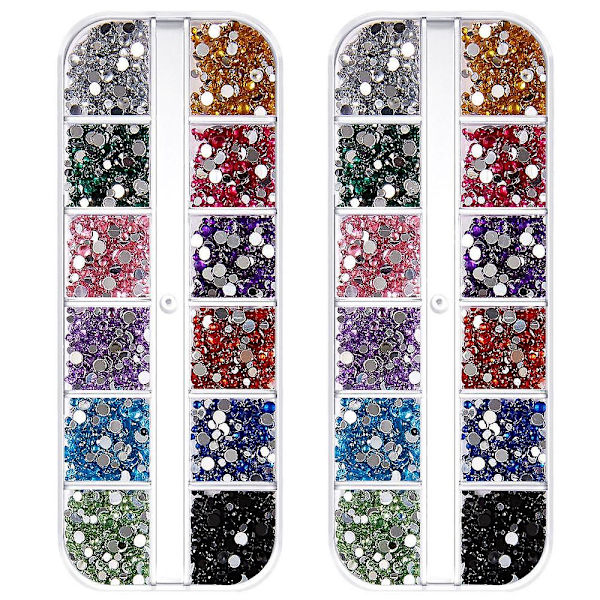 Krystaller Flatback Rhinestones til Negle Telefon Dekorationer Håndværk DIY style 2