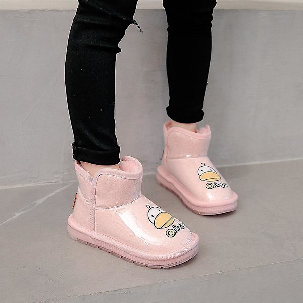 Flickor Snö Boots Vinter Varma Skor Vattentät Övre Fr2655 Pink EU 34
