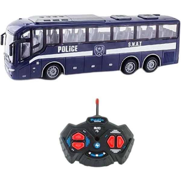 130 Kauko-ohjattava auto Realistiset valot Radio-ohjattu kone Lelu Elektroniikka Kuorma-auto Rc Koulubussi Lapsille Pojat Syntymäpäivälahjat Vihreä Blue