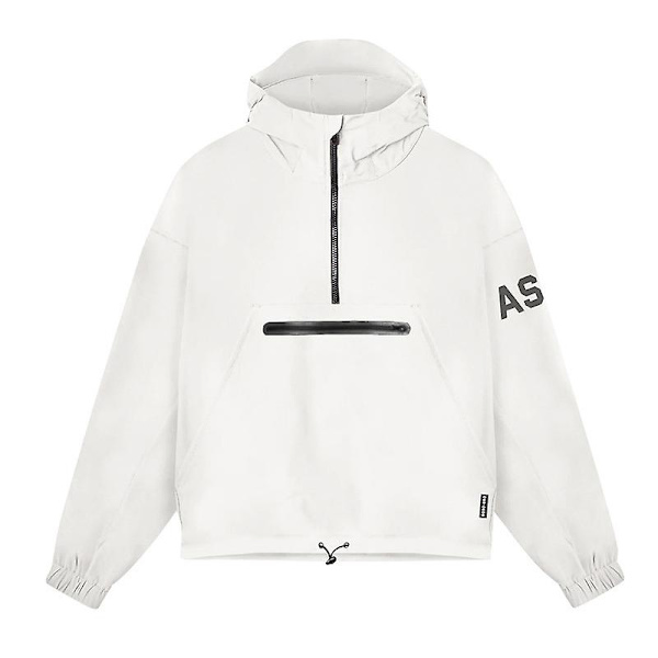 Vind- och vattenavvisande herrjacka med huva White 2XL