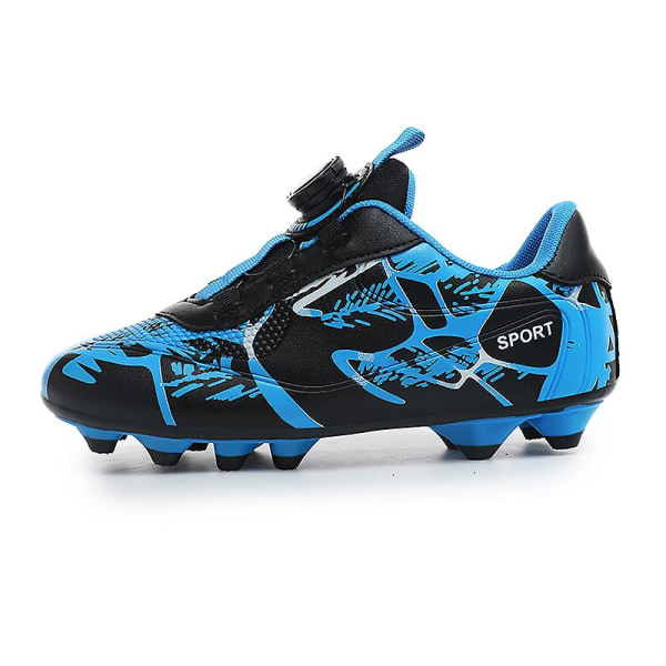 Barnungdomar Turf Fotbollsskor Skor Inomhus Fotboll Casual Utomhus Sport 3F306 Blue EU 34