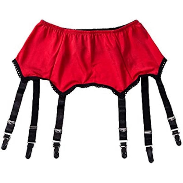 Dam Strumpbyxor Högmidjade med 6-Band Hållare för Strumpor Storlek 6 8 10 12 14 16 18 20 22 24 26 28 Black M