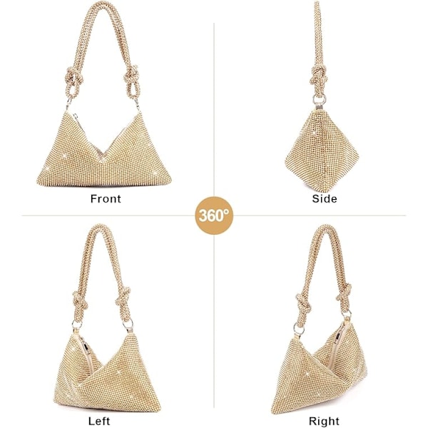 Strass-koristeltu crossbody-laukku naisille, hopea, kirjekuorilaukku, iltalaukku, käsilaukku, kimalteleva strassi, timanttikirjekuorilaukku juhliin, morsiamelle, iltalaukku hopea