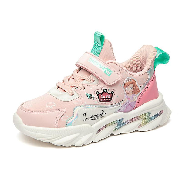 Børnesneakers Åndbare Løbesko Piger Mode Sportssko Fr826 Pink EU 34