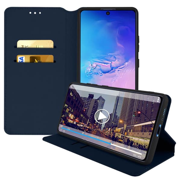Slim Case, Classic Edition stativfodral för Galaxy S10 Lite - Blå Blue