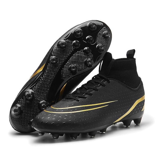 Herrfotbollsskor halkfria fotbollsskor dobbar gräs fotbollsskor sneakers 238 Black EU 44