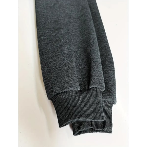 Solid Kangaroo Pocket Hoodie, Casual Långärmad Hoodie För Höst & Vinter, Damkläder grey M