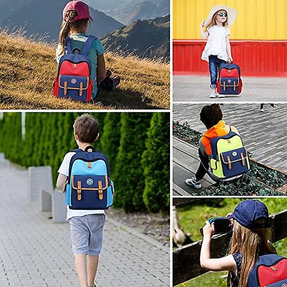 Barnesekk - Basic, egnet for førskolesekker for gutter og jenter, justerbare polstrede skulderstropper
