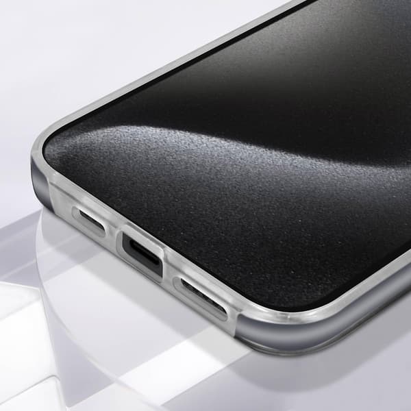 Fullt Deksel til iPhone 15 Pro Hard Bakside og Myk Front, Transparent
