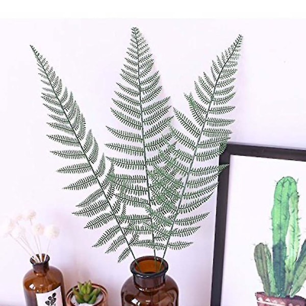 10 st konstgjorda Boston Fern Bush Plant Faux Leaves Gröna växter