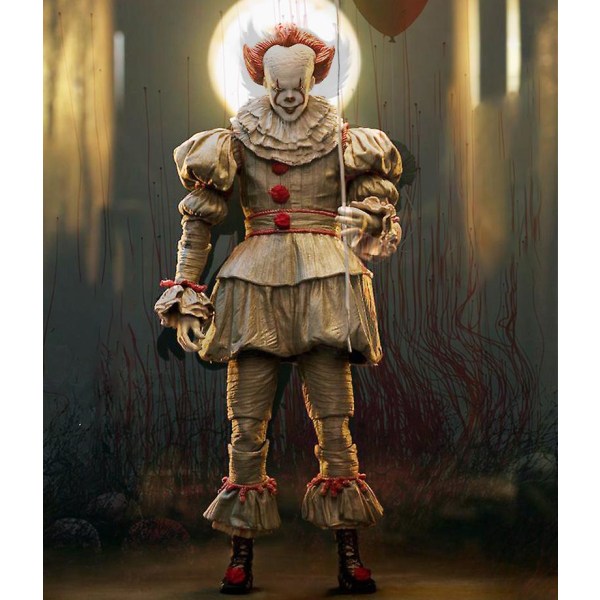 Barn Vuxna Clown Halloween Outfit Cosplay Kostym Pennywise Cos Child 150cm