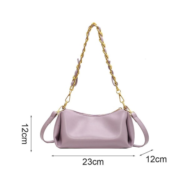 Dating Kjedeveske Ny Mote Pu Underarmsveske Daglig Reise Joker Messenger Bag purple