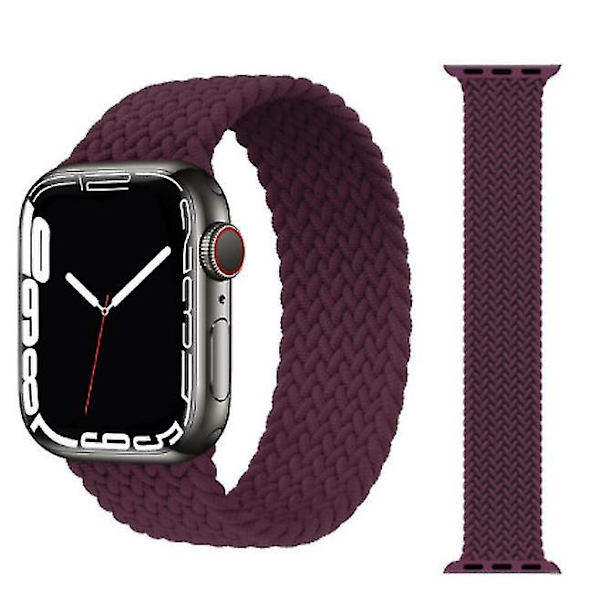 Lämplig för Iwatch-rem, enkel nylon elastisk vävd, Apple Watch Apple nylonrem Red L