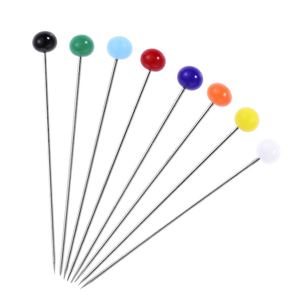 500 kpl/setti lasipäisiä nuppineuloja monivärinen ompeluneula helmineula vaatetusneula pallopääneula tee-se-itse ompeluun As Shown 500pcs