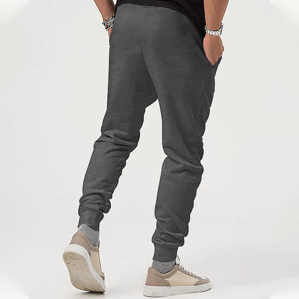 Miesten rennot housut syksyyn, moniväriset, monipuoliset, väljät ulkoilu- ja lenkkeilyhousut Dark Gray XL