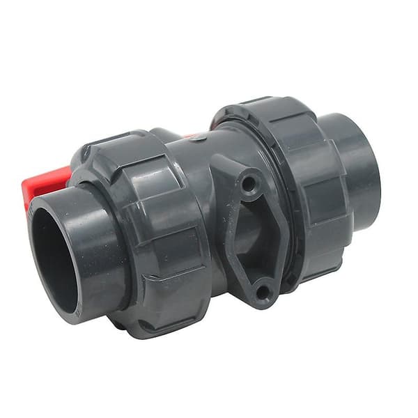 Dobbelt unionsventil til limning Diam 25 mm PVC kugleventil, DN20 (indvendig diameter 25 mm)