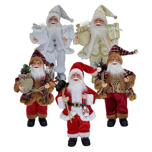 Julefigur av julenissen, julekokk nissefigur color 2 12 inch