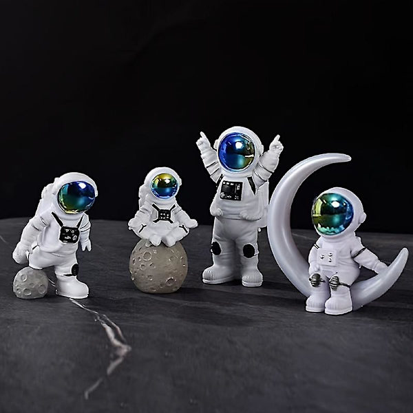 4 kpl, Astronauttihahmot, Astronauttikoristeet Pöytäkone Astronauttikoriste Olohuoneeseen Televisiokaappi Huoneen Sisustus Kodin Sisustus