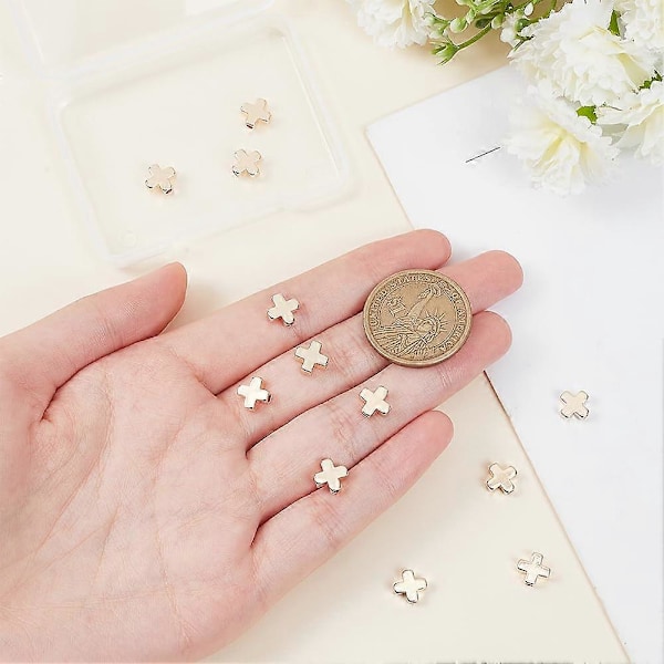 20 st 18K Guldpläterade Distanspärlor Metallpärlor