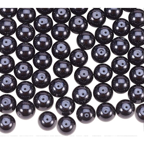 10mm 100 stk. Små Satin Glansfarvede Glasperler Runde Perler Assorteret Parti til Smykkefremstilling