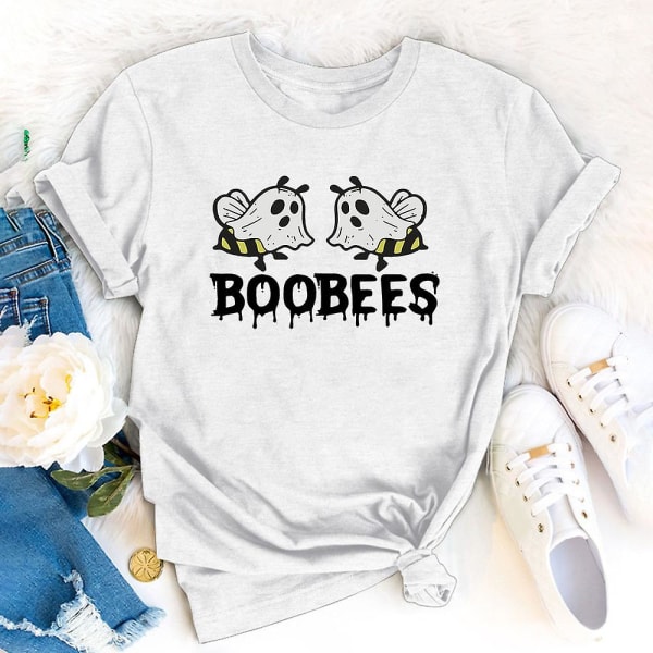 Bumble Bee T-shirt, Boo Bees Rolig Halloween T-shirt White XL