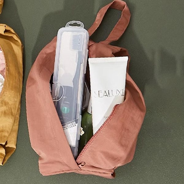 Kannettava pesulappu kosmetiikkalaukku, kannettava matka viimeistely pieni laukku, valmistettu imukykyisestä kankaasta pink
