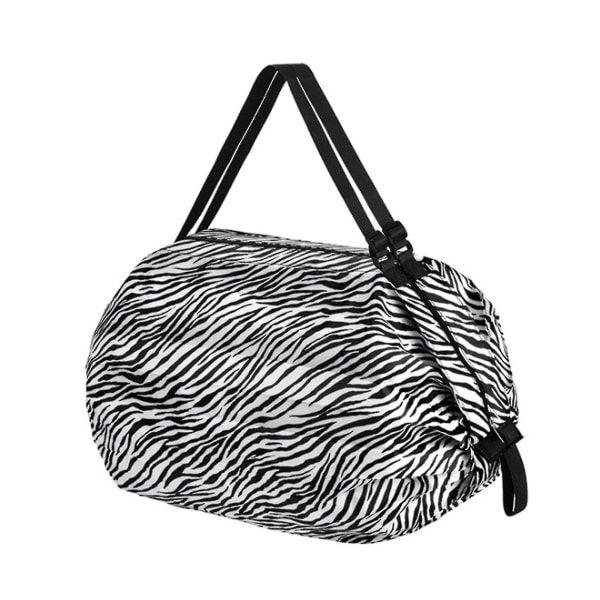 Genanvendelige Indkøbsposer Vandafvisende Oxford Klud Duffel Tote Taske Til Picnic Rejse Camping Zebra Pattern