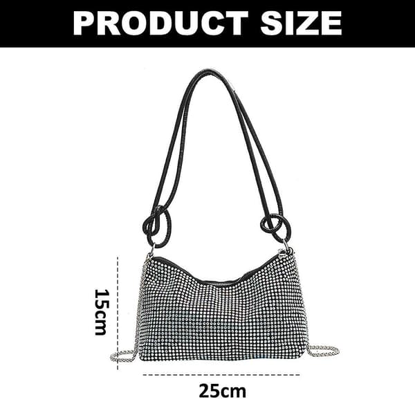 Rhinestone-plånböcker Koppling för kvinnor-chic kvällväskor, glänsande Crossbody-handväskor för festklubb Bröllop colour