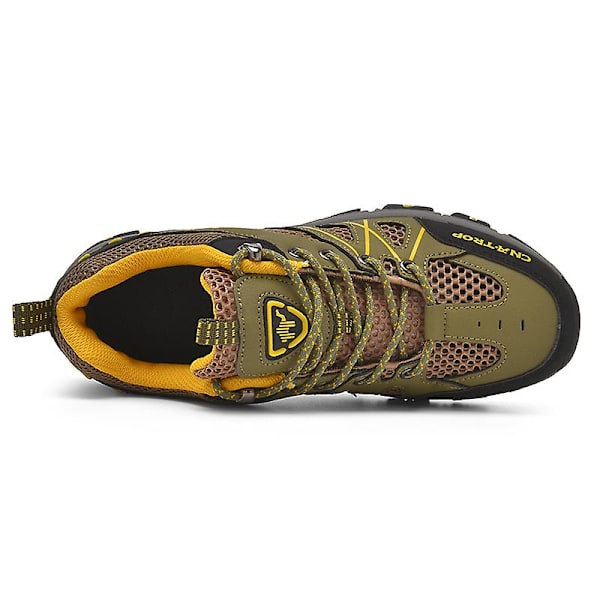 Vandrestøvler til mænd og kvinder - Lavt snørebånd - Sneakers til udendørs vandreture, trekking og gåture 3Dt899 Khaki EU 41