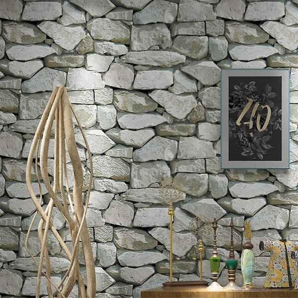 Pvc Retro 3d Tapet Sten Mode Retro Vintage Nostalgisk Tapet 53cm(b)*9.5m(l) 3d Tapet Restaurant, cyan