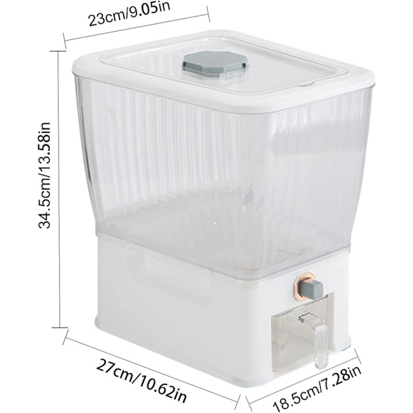 Risdispenser, 11l Cerealie Dispenser 1 stk. Korn Dispenser Risspand, Cerealie Dispenser Bordplade Risopbevaringsbeholdere