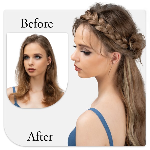 1 st syntetiskt bandhår flätor med justerbart bälte flätad bohemisk stil damfrisyr 2 Athree strand braid