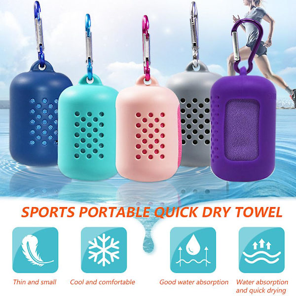 2set Kylhandduk, Kylhandduk Kylhandduk, Mikrofiberhanddukar Snabbtorkande Sport Handduk Strandhandduk Reshandduk För Fitness Gym Yoga Och Utomhus Sp purple