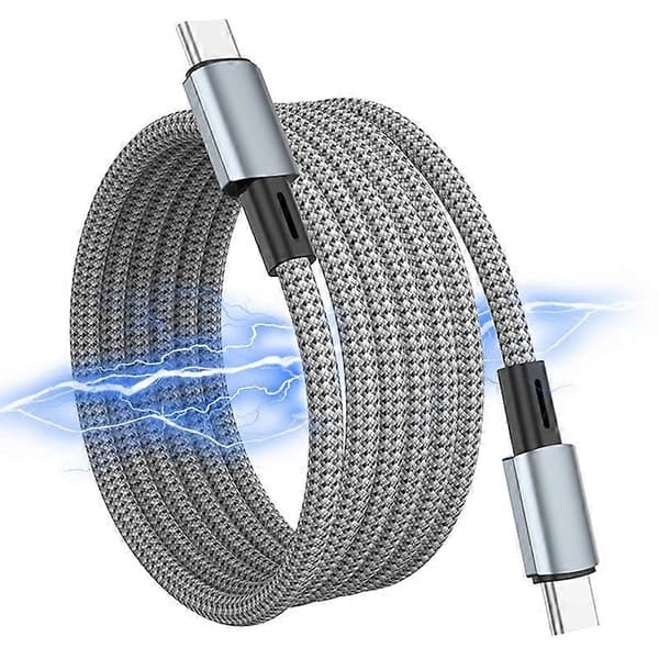 1,5 m Type-C til Type-C PD 100W Hurtigladekabel Magnetisk Telefondatakabel
